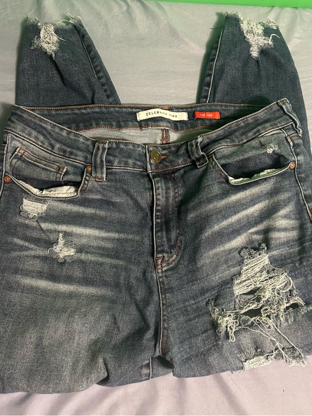 Women’s size 16 Celebrity Pink Blue Denim Jeans with Contrast Stitching